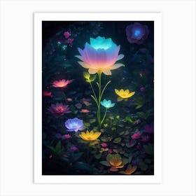 Glowing Flower Art Print