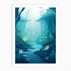 Underwater Abstract Minimalist 8 Art Print