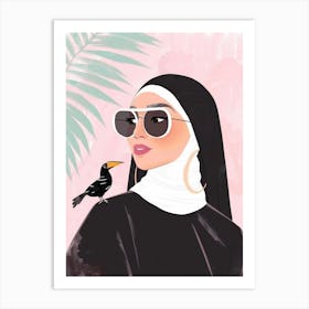 Muslim Nun Art Print