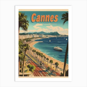 Aihrgdesign A Vintage Travel Poster Of Cannes 4 Art Print