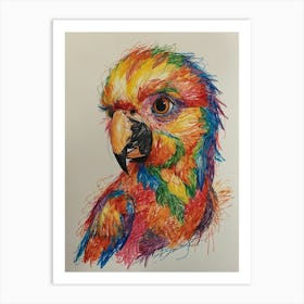 Colorful Parrot 14 Art Print