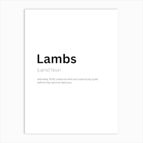 Lambs Definition Meaning Art Print