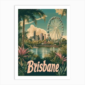 Aihrgdesign A Classic 1960s Travel Poster For Brisbane Showca F037627d 4d0f 4390 9070 678096c2ad03 2 Art Print