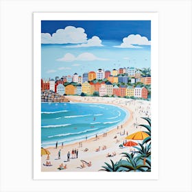 Bondi Beach, Sydney, Australia, Matisse And Rousseau Style 2 Art Print