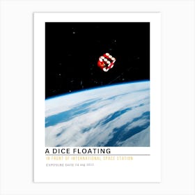 Dice Floating Art Print