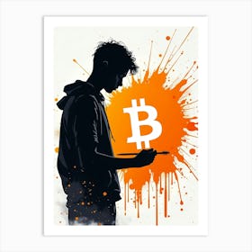 Bitcoin Painting Artist Art Print