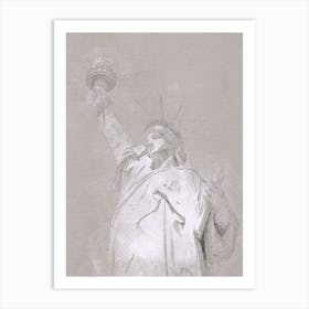 Statue Of Liberty Wood Print Art Print