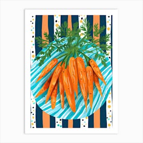 Carrots Summer Illustration 4 Art Print