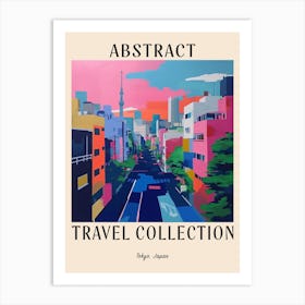 Abstract Travel Collection Poster Tokyo Japan 6 Art Print