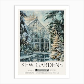 William Morris Prints Kew Gardens Trees Snow Christmas Gift Winter Vintage Art Print