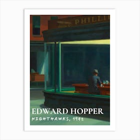 Edward Hopper Nighthawks, 1924 Art Print