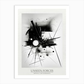 Unseen Forces Abstract Black And White 7 Poster Art Print