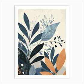 Abstract Leaves Canvas Print 6 Art Print