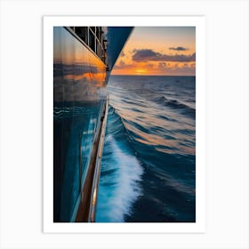 Sunset On A Cruise Ship-Reimagined Art Print