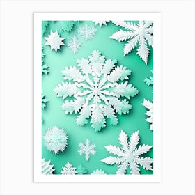 Intricate, Snowflakes, Kids Illustration 3 Art Print