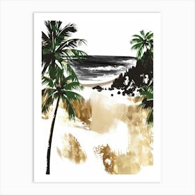 Palm Trees On The Beach 26 Art Print