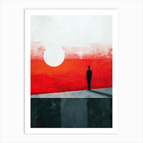 'The Sunset' Minimalism Art Print