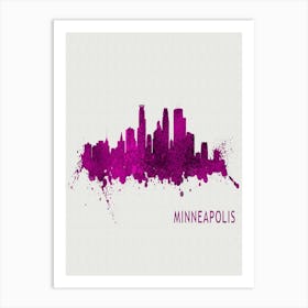 Minneapolis Minnesota City Purple Art Print