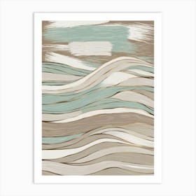 Abstract Sea Wave Vector Illustration Art Print