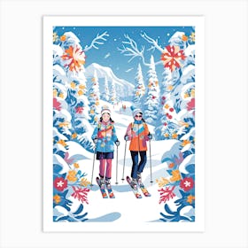 Breckenridge Ski Resort   Colorado Usa, Ski Resort Illustration 1 Art Print