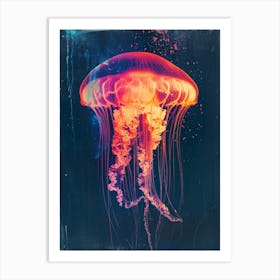 Inverted Jellyfish Polaroid Inspired 1 Art Print
