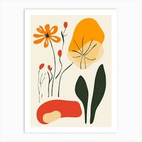 Flowers And Leaves 27 Art Print