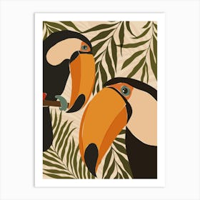 Tropical Toucans Art Print