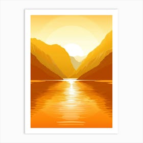 Sunset In The Mountains 69 Art Print