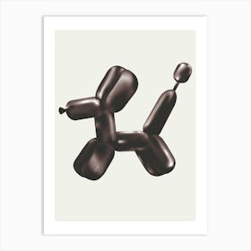 Balloon Dog Black Art Print