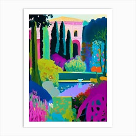 Gardens Of The Royal Palace Of Caserta, Italy Abstract Still Life Art Print