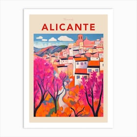Alicante Spain 2 Fauvist Travel Poster Art Print