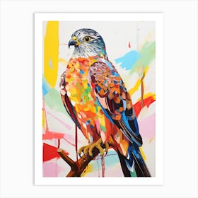 Colourful Bird Painting Eurasian Sparrowhawk 2 Art Print
