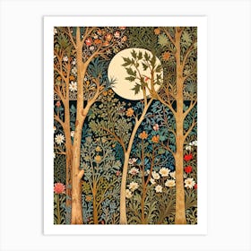 William Morris Moonlight In The Woods 76 Art Print