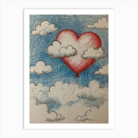 Heart In The Sky 4 Art Print