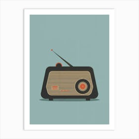 Retro Radio 60's, Vintage Art Print