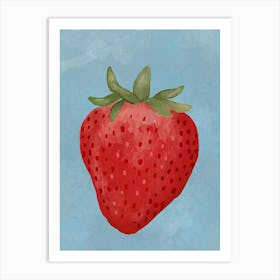 Strawberry Colorful Fruit Print Art Print