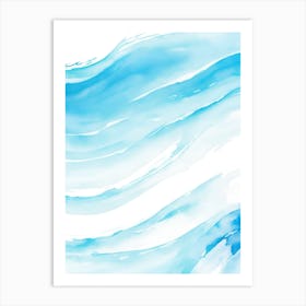 Blue Ocean Wave Watercolor Vertical Composition 95 Art Print
