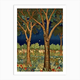 William Morris Forest At Night 27 Art Print