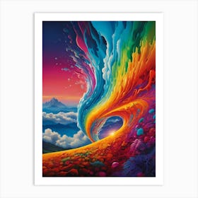 Rainbows And Clouds Art Print