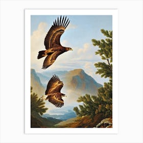 Golden Eagle Haeckel Style Vintage Illustration Bird Art Print