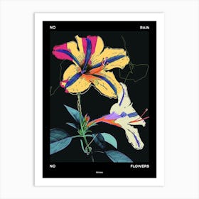 No Rain No Flowers Poster Petunia 4 Art Print