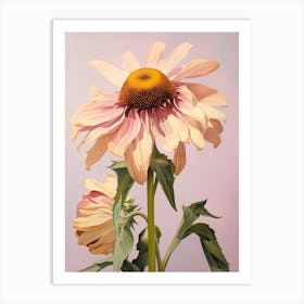 Floral Illustration Sunflower 2 Art Print