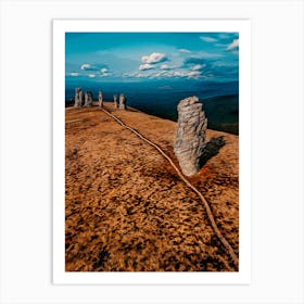 Manpupuner Rock Formations At The Noth Ural Art Print