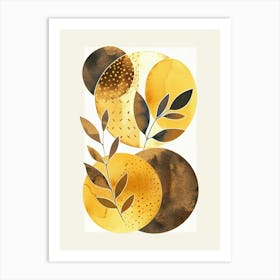 Golden Circles Art Print