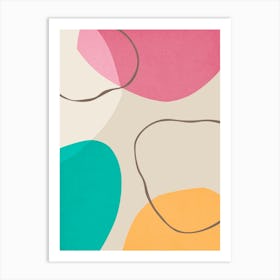 Colorful abstract shapes 67 Art Print