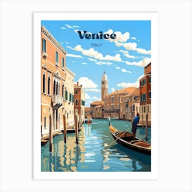 Venice Italy Canal Ride Travel Art Art Print