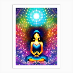 Meditating Woman Art Print