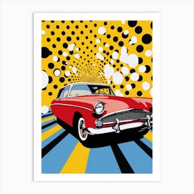 Classic Car Polka Dot 4 Art Print