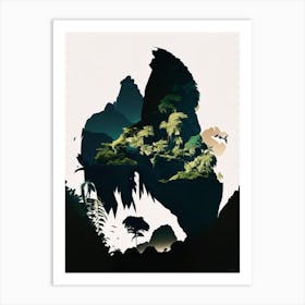 Ao Phang Nga National Park Thailand Cut Out PaperII Art Print