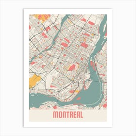 Montreal Map Poster Art Print